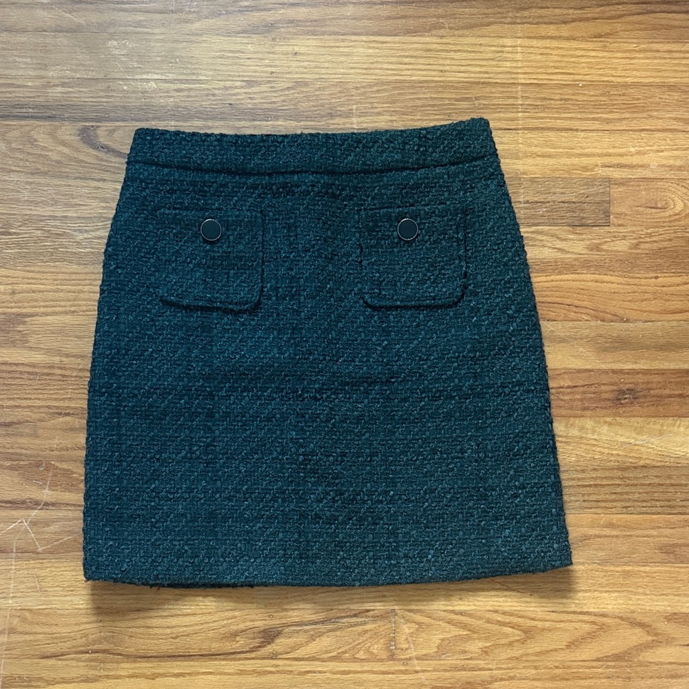 Maison D’Amelie Green Tweed A Line skirt